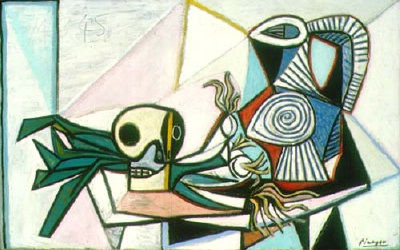 1945 still life with skull, leeks and pitcher 400w.jpg